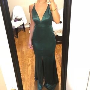 Satin cross strap dress